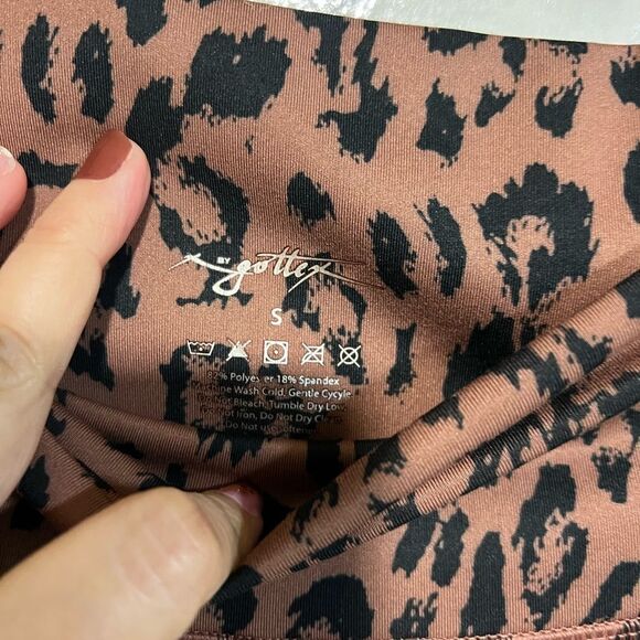Gottex Leopard Print Leggings Size S - Picture 2 of 4